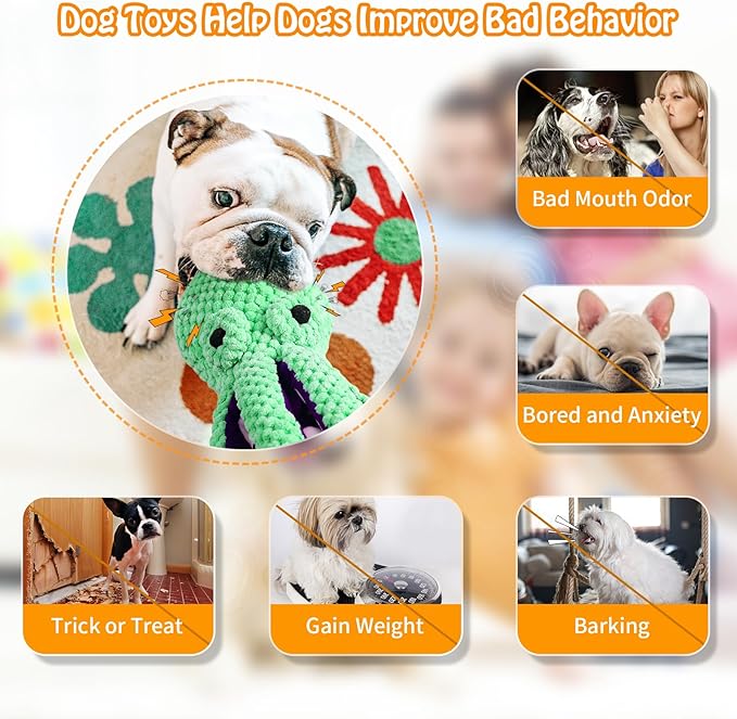 Large Squeaky Dog Toys- Plush Dog Toys with Soft Fabric
