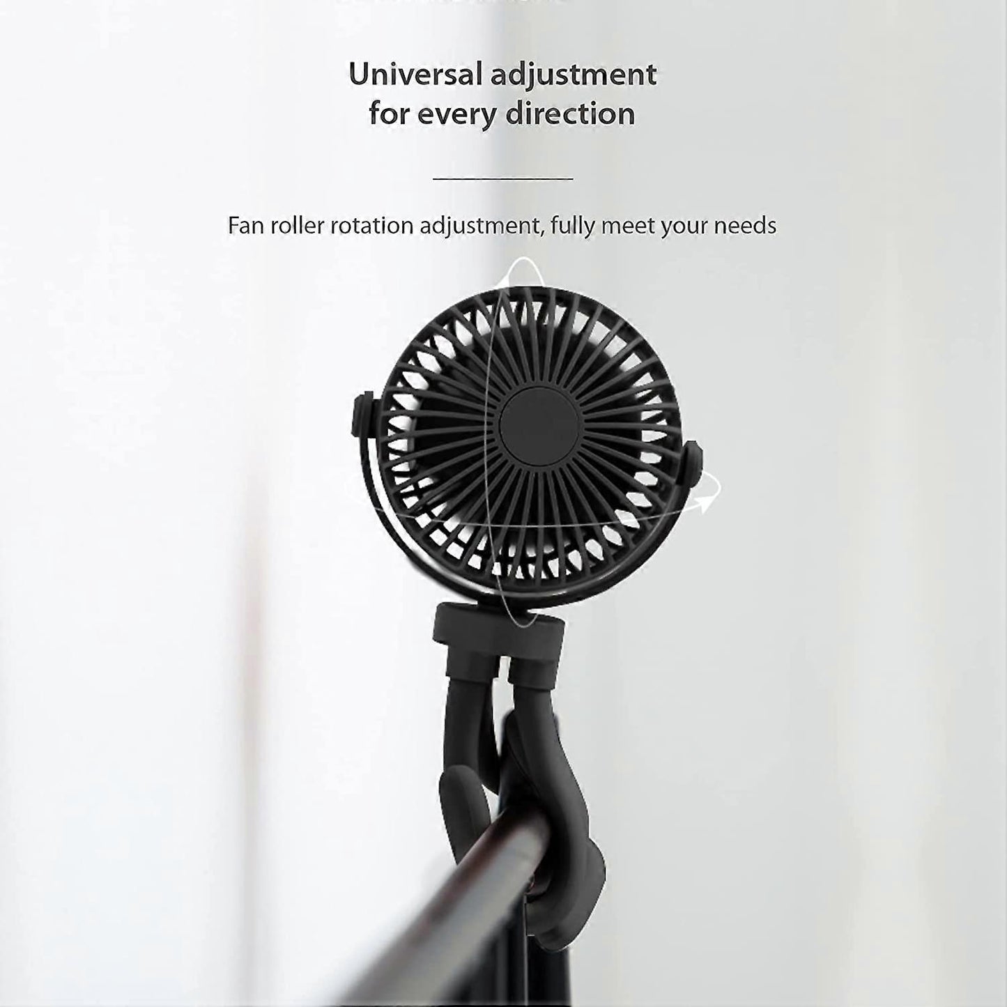 Handheld Personal Portable Fan Rechargeable Baby Stroller Fan Fix on Stroller