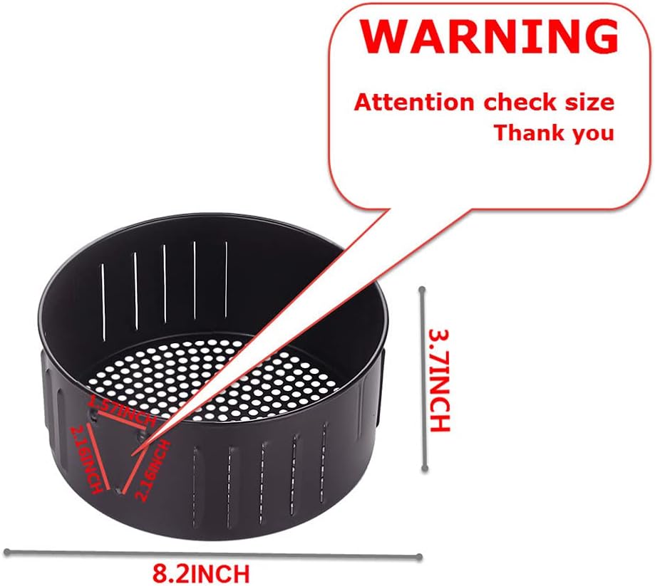 2.6L 3.5L Air Basket Baking Drain Oil Frying Accessories