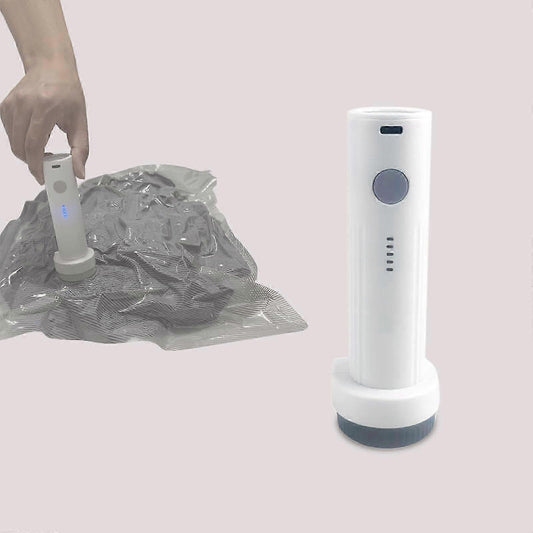 Electric Vacuum Pump for Storage Bags with 60Kpa Suction and Rechargeable Battery for Travel