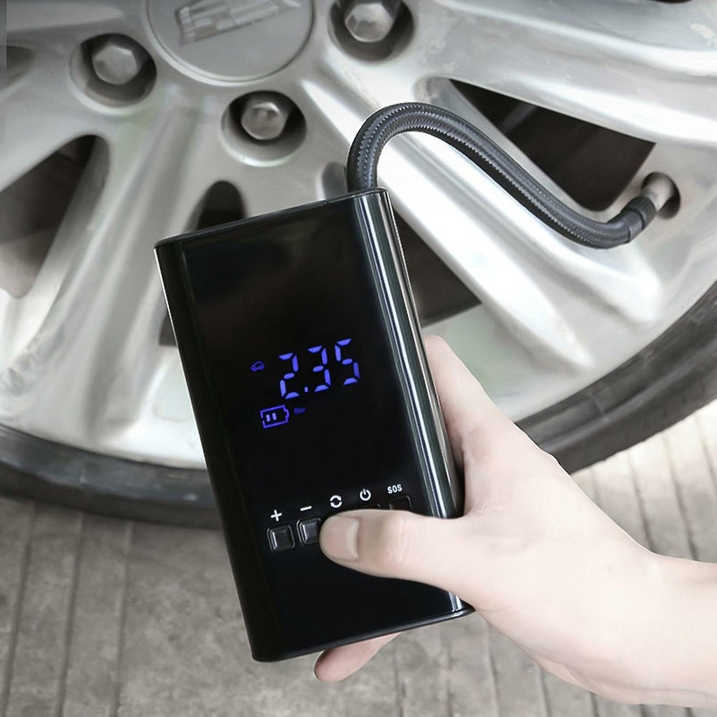 4000mAh Wireless Digital Portable Car Air Pump Mini 12V Tire Inflator Cordless Handheld Air Compress