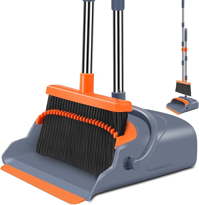 Self-Cleaning Broom & Dustpan Cleaning Set