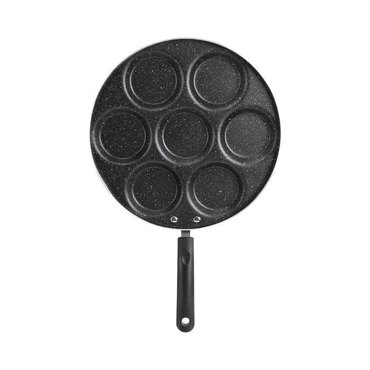 7-Hole Non-Stick Pancake & Egg Frying Pan — Mini Burger & Breakfast Pan