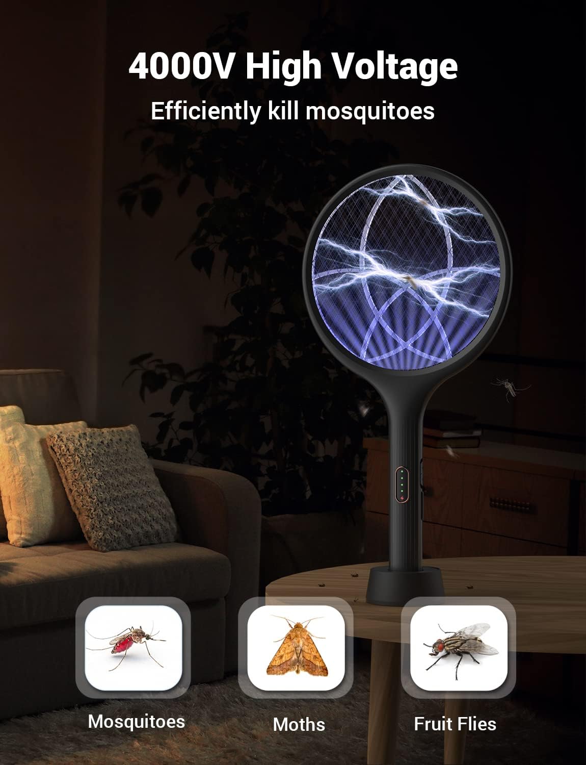 Rechargeable Electric Bug Zapper Racket