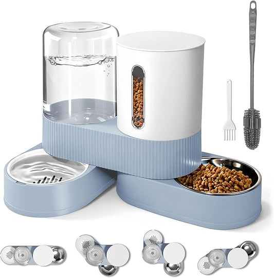 Automatic Gravity Cat Dog Feeder and Water Dispenser