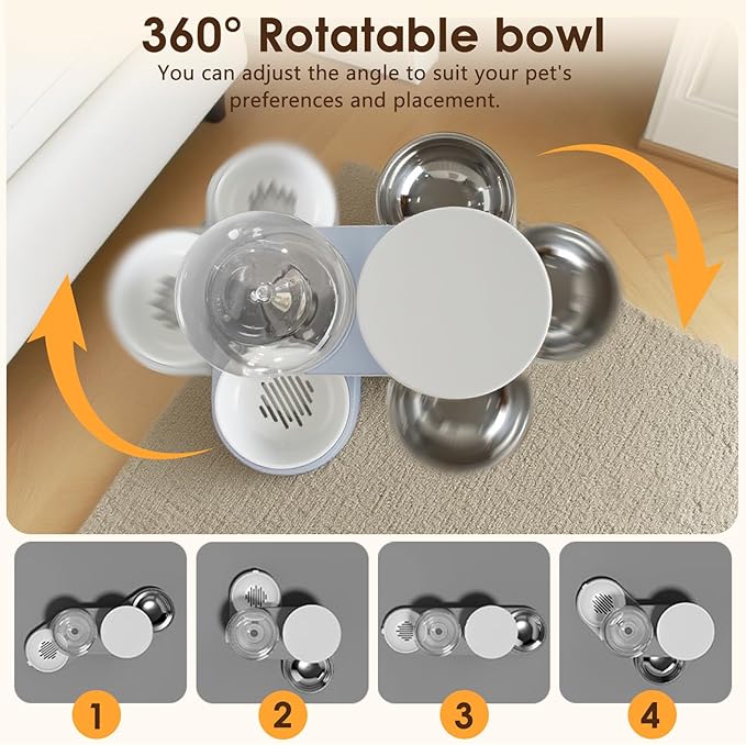 Automatic Gravity Cat Dog Feeder and Water Dispenser