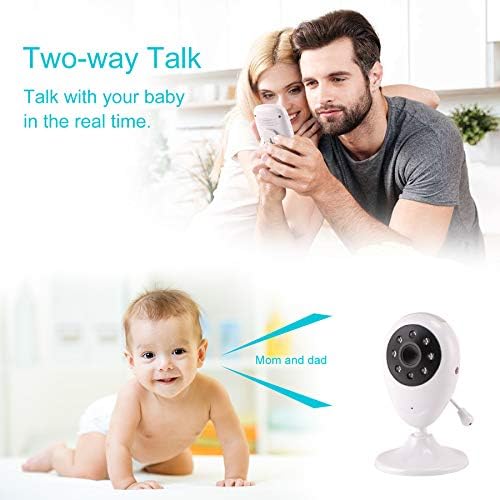 Baby monitor portable nanny security camera ir led night vision intercom temperature monitoring wireless video sound machine