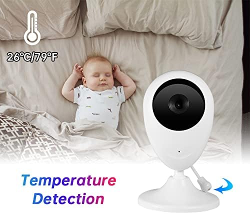 Baby monitor portable nanny security camera ir led night vision intercom temperature monitoring wireless video sound machine