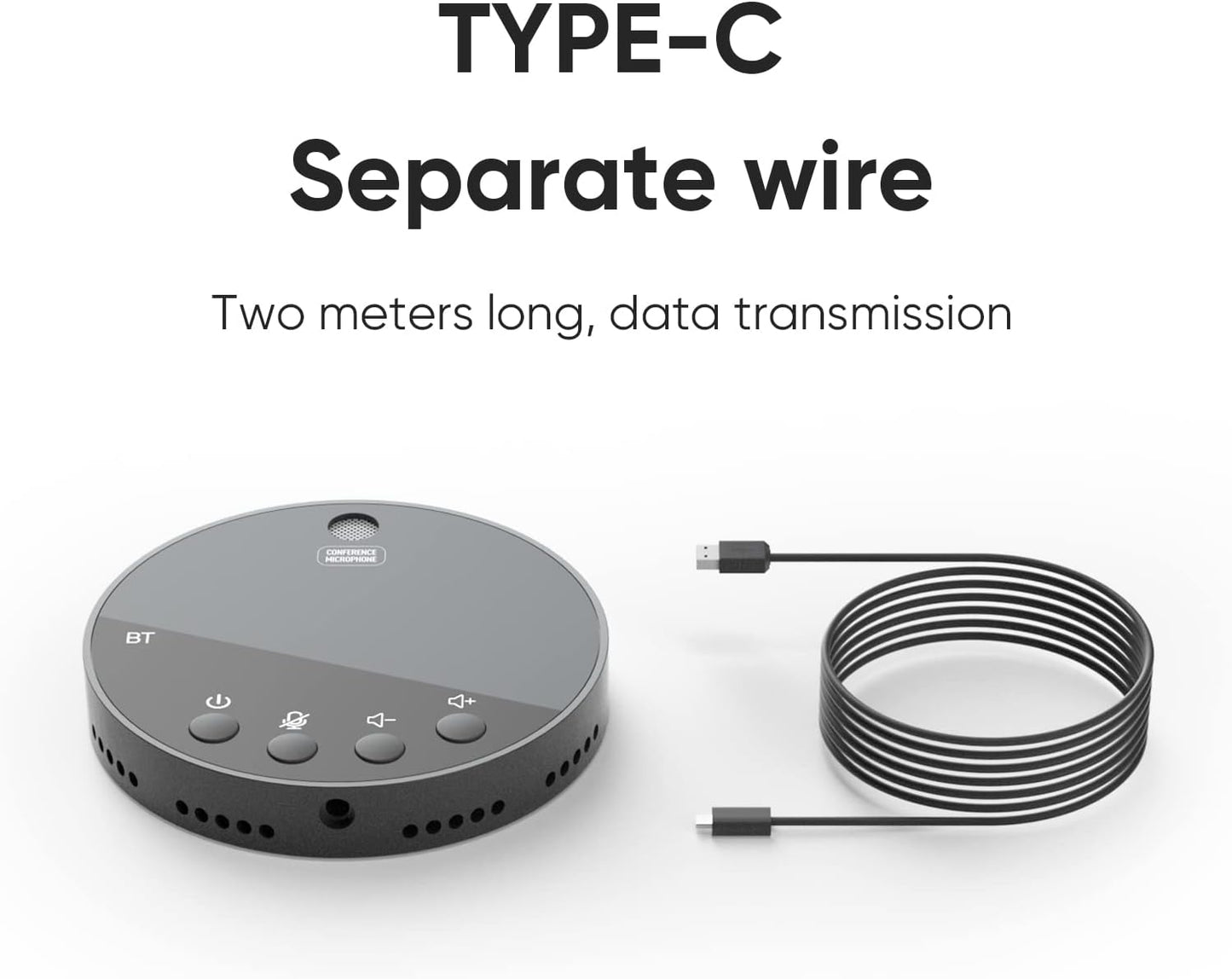 Bluetooth 5.0 desktop usb microphone,360 omnidirectional condenser computer microphone,mute/volume function with speaker
