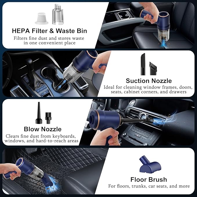 Car Vacuum Cleaner Cordless Handheld