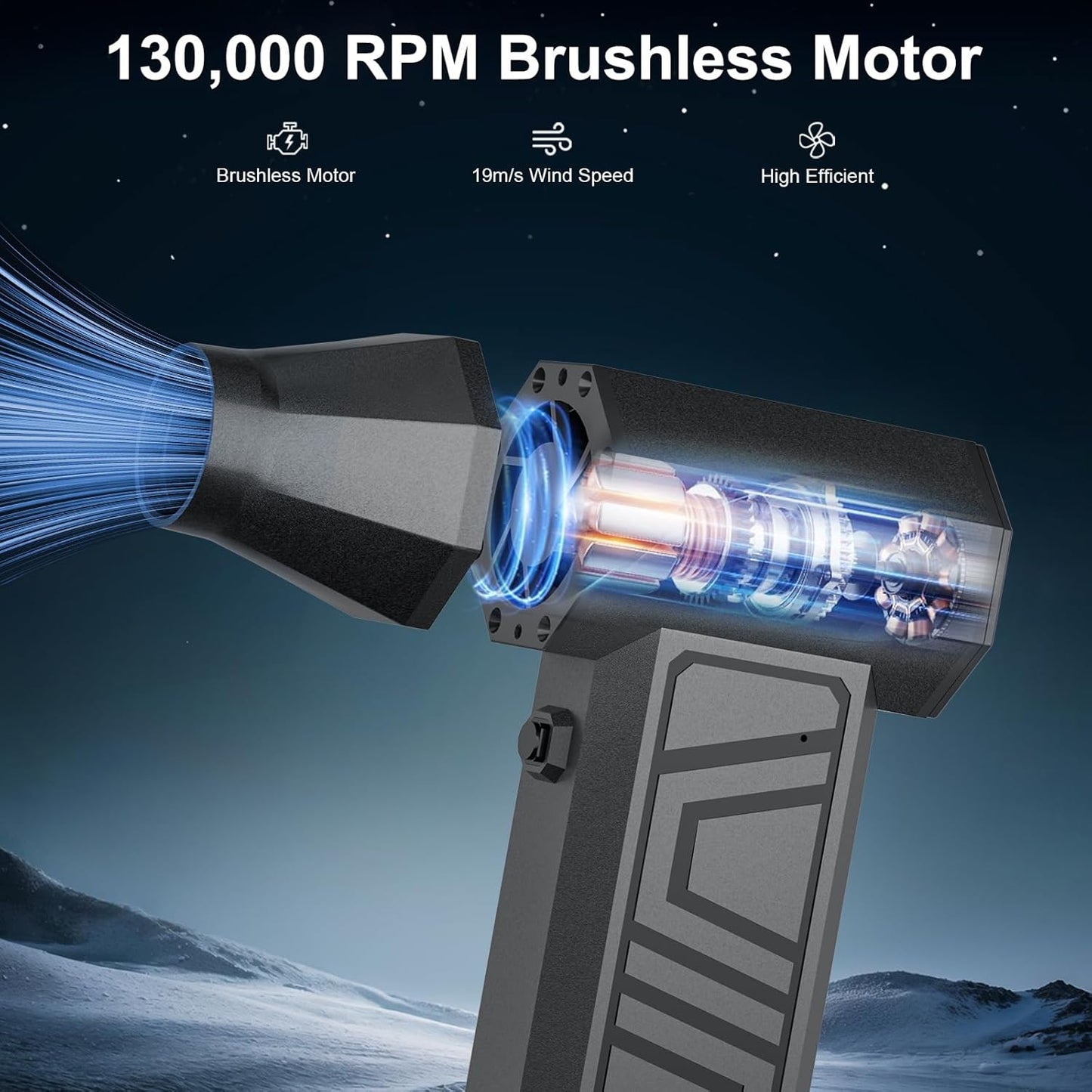 Compressed Air Duster 90000RPM Mini Air Blower for Computer