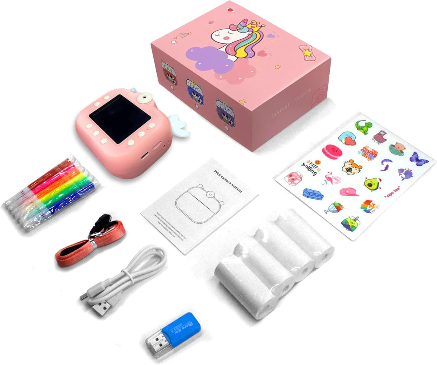 Instant Print Camera Kids Camera Thermal Paper Print Camera for Kids