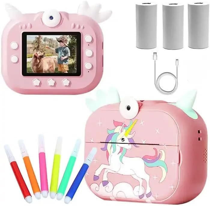 Instant Print Camera Kids Camera Thermal Paper Print Camera for Kids