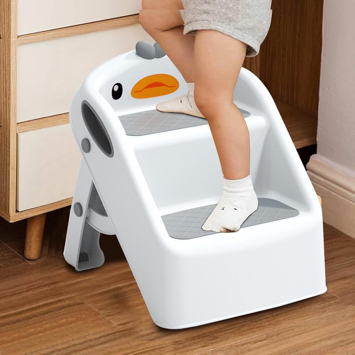 Kids Step Stool, NonSlip, Foldable, Portable Child Stool For Potty Training, Bathroom Sink And Bedroom