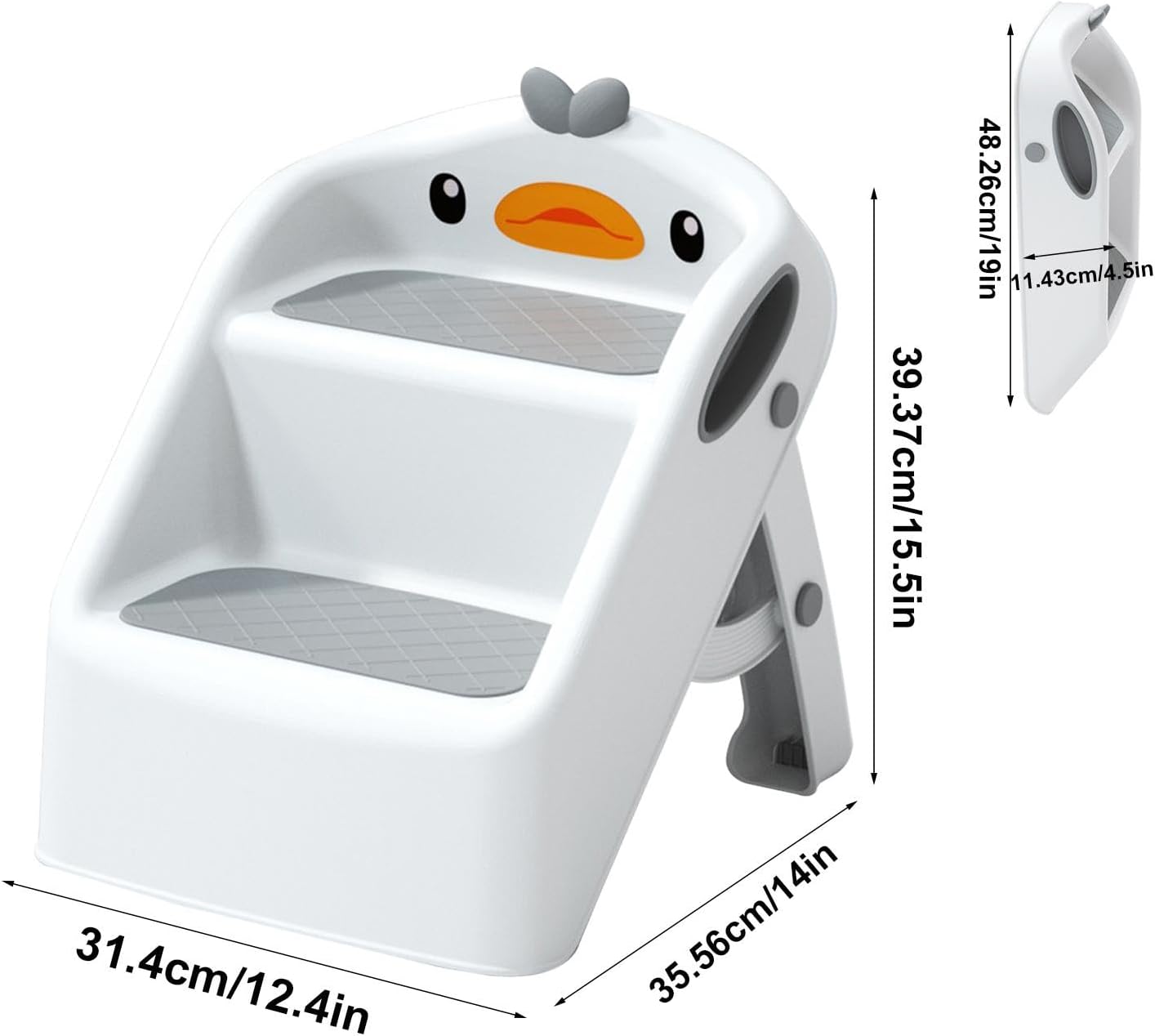 Kids Step Stool, NonSlip, Foldable, Portable Child Stool For Potty Training, Bathroom Sink And Bedroom