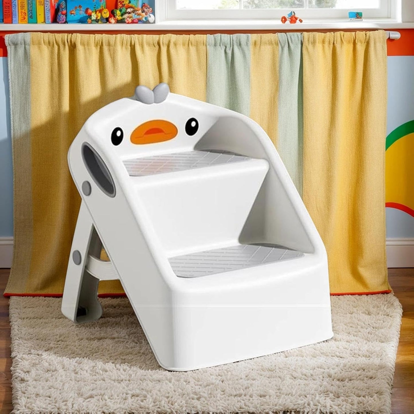 Kids Step Stool, NonSlip, Foldable, Portable Child Stool For Potty Training, Bathroom Sink And Bedroom