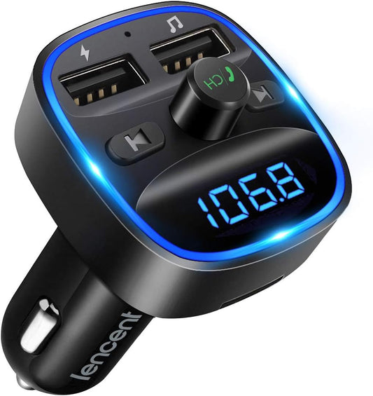 LENCENT CAR FM TRANSMITTER Bluetooth Car FM Transmitter Bluetooth Car MP3 Player Wireless Radio Adapter Kit