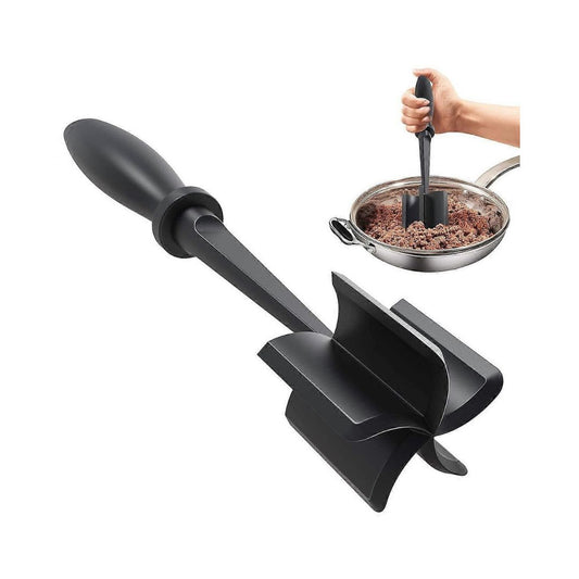 Nylon Meat Chopper & Ground Beef Masher — Heat-Resistant, 5-Blade Ergonomic Design
