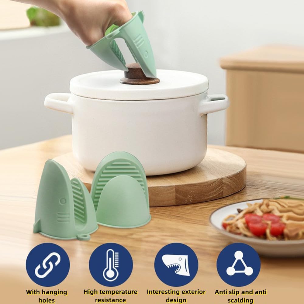 Oven Mitts，Mini Oven Gloves Silicone Heat Resistant Cooking Pinch Mitts Potholder for Air Fryer Kitchen Cooking & Baking