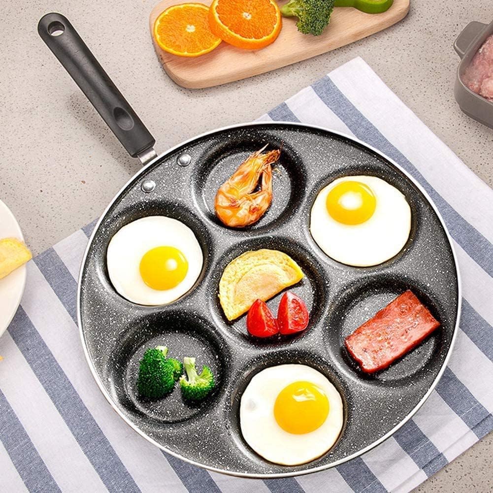 Pancake Frying Pans, 7 Holes Frying Pan, Non-Stick Fried Eggs, Hamburger Pan