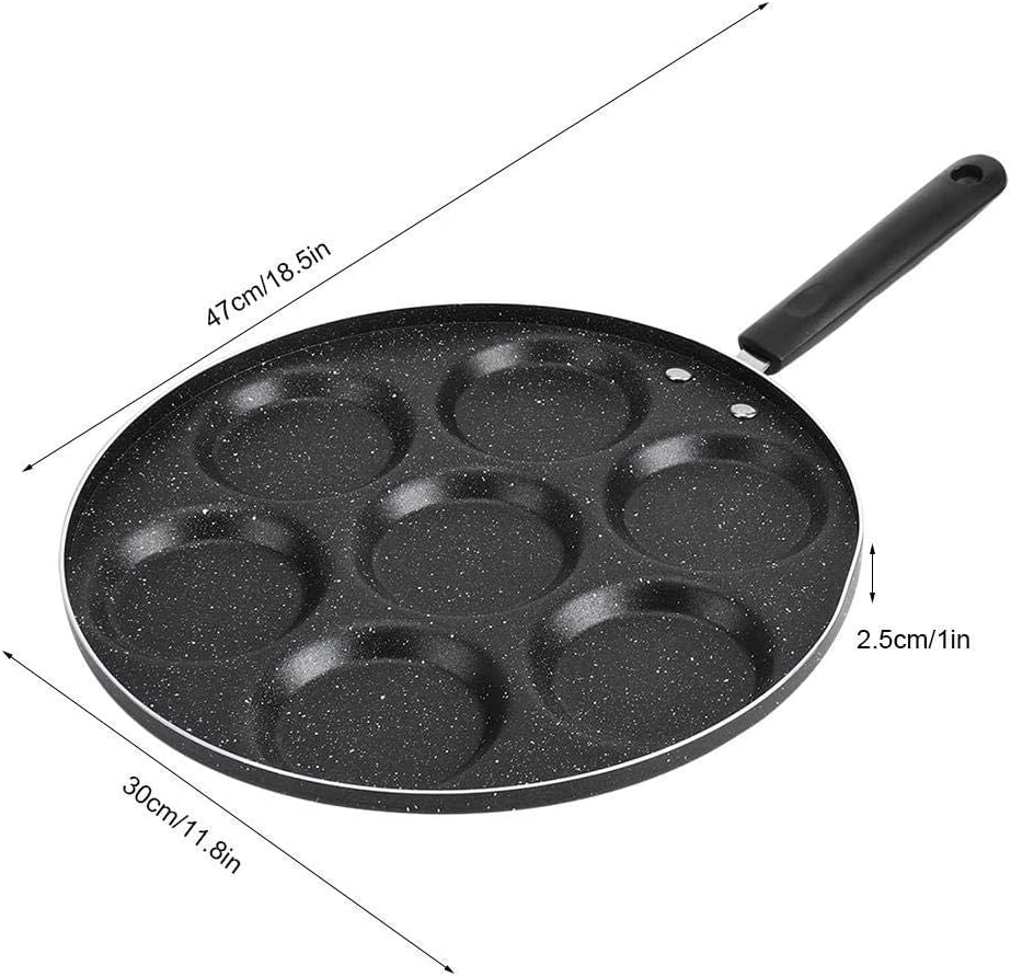 Pancake Frying Pans, 7 Holes Frying Pan, Non-Stick Fried Eggs, Hamburger Pan
