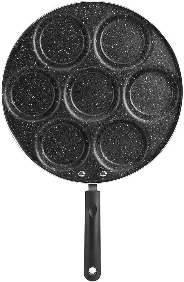 Pancake Frying Pans, 7 Holes Frying Pan, Non-Stick Fried Eggs, Hamburger Pan