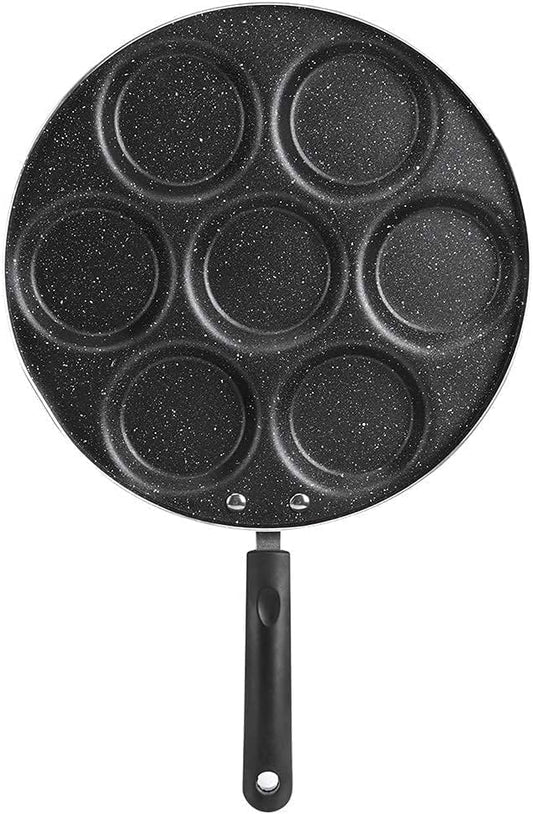 Pancake Frying Pans, 7 Holes Frying Pan, Non-Stick Fried Eggs, Hamburger Pan