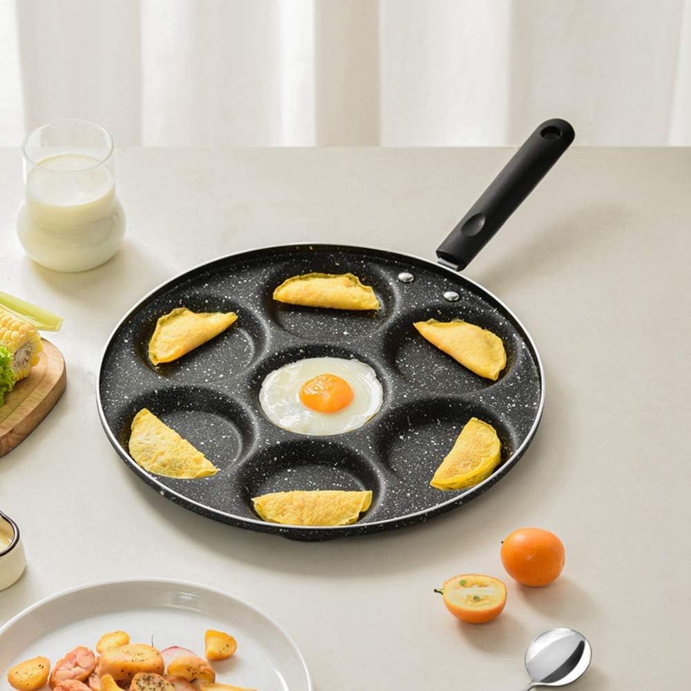 Pancake Frying Pans, 7 Holes Frying Pan, Non-Stick Fried Eggs, Hamburger Pan