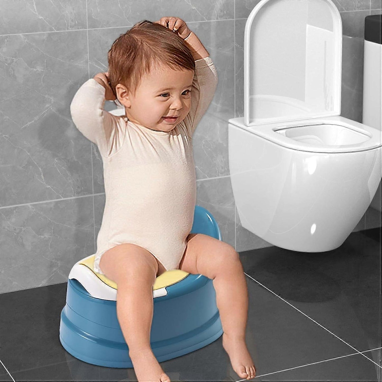 Portable Potty Chair for Toddlers with AntiSplashing Cover, Easy Clean Travel Toilet For kids