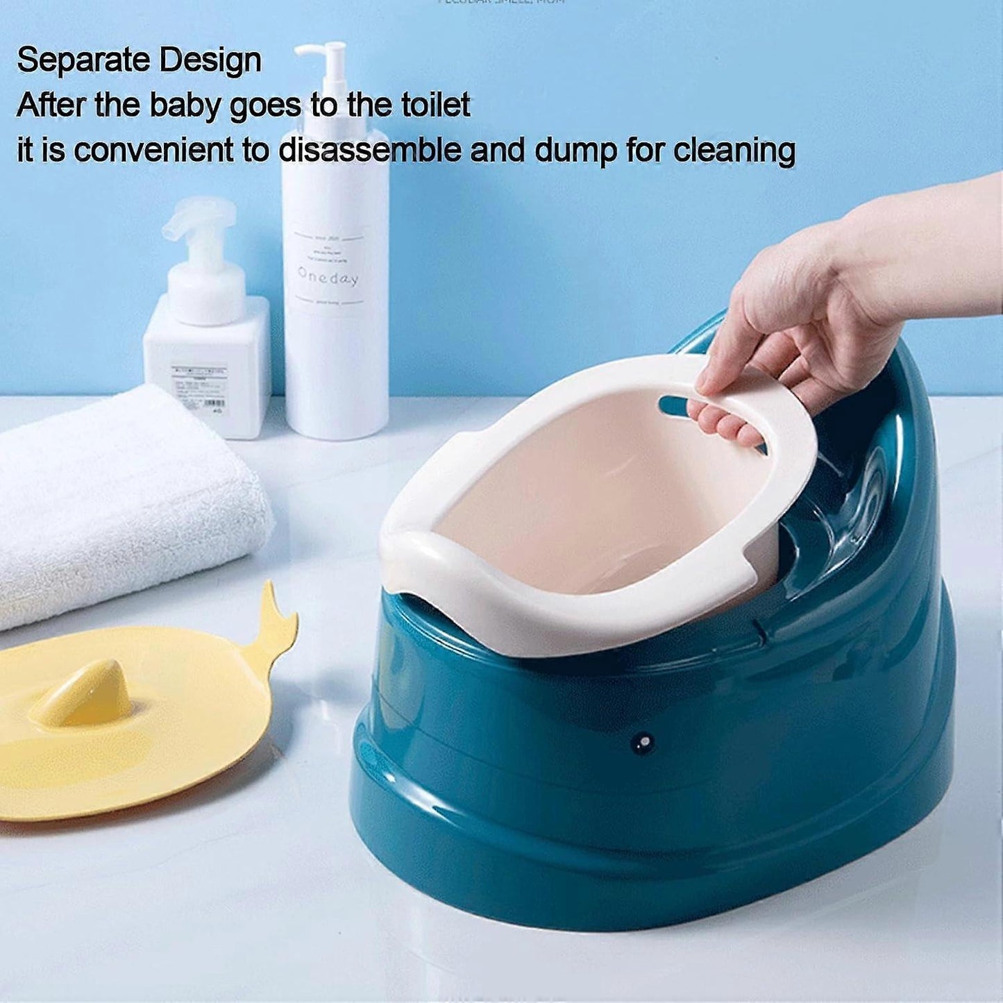 Portable Potty Chair for Toddlers with AntiSplashing Cover, Easy Clean Travel Toilet For kids