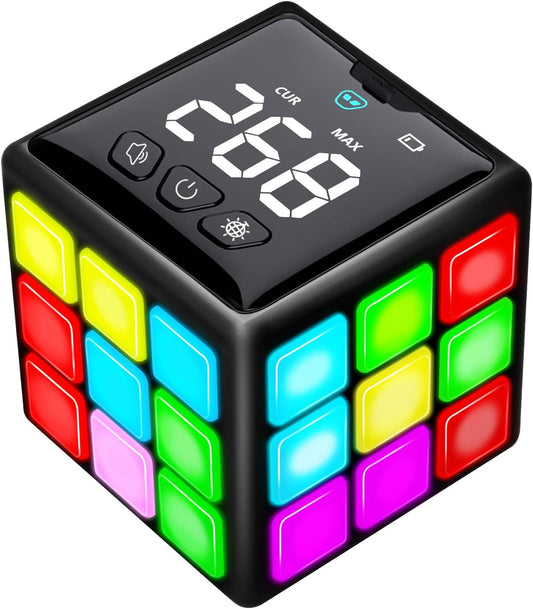 Rechargeable Game Handheld Cube 15 Fun Brain and Memory Games with Score Screen