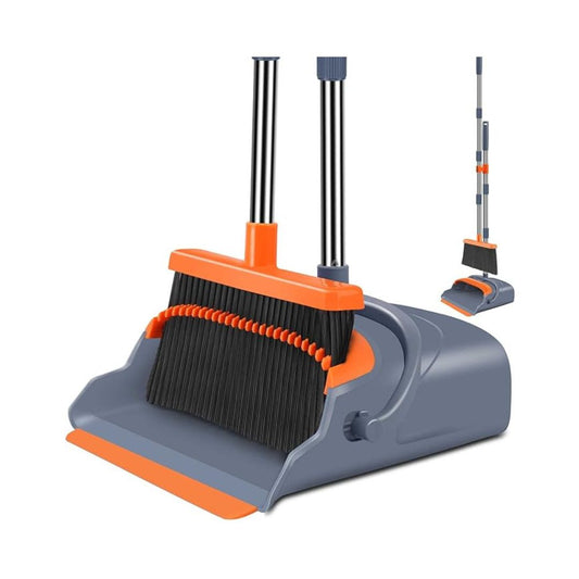 Self-Cleaning Broom & Dustpan Set — Upright Floor Sweeper for Home