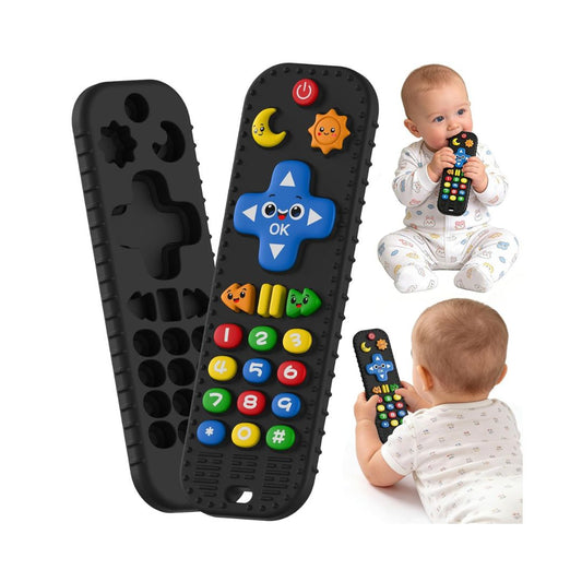 Silicone Baby Teething Toy — Sensory Remote-Shaped Chew Toy for Infants