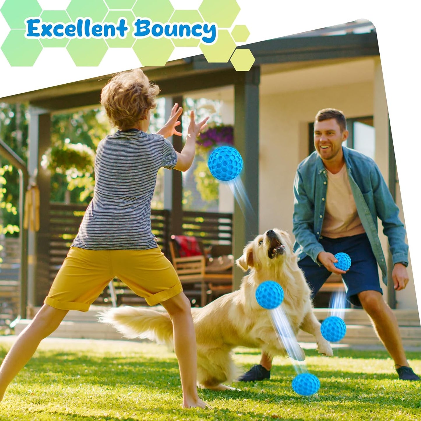 Tough Dog Chew Toy Indestructible Dog Chew Ball for Aggressive Chewers Interactive Squeaky Ball Toy