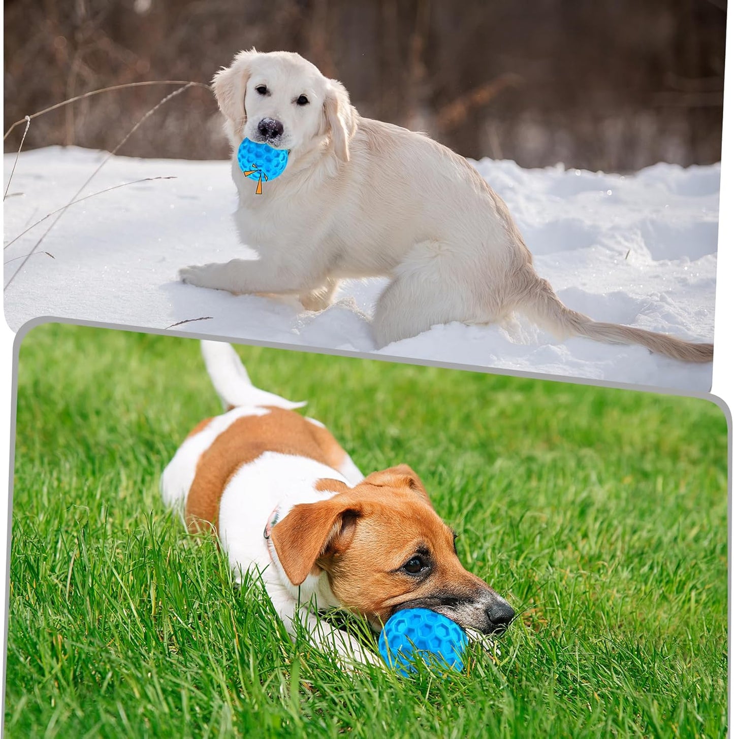 Tough Dog Chew Toy Indestructible Dog Chew Ball for Aggressive Chewers Interactive Squeaky Ball Toy