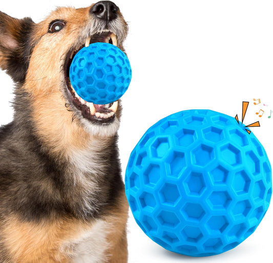 Tough Dog Chew Toy Indestructible Dog Chew Ball for Aggressive Chewers Interactive Squeaky Ball Toy