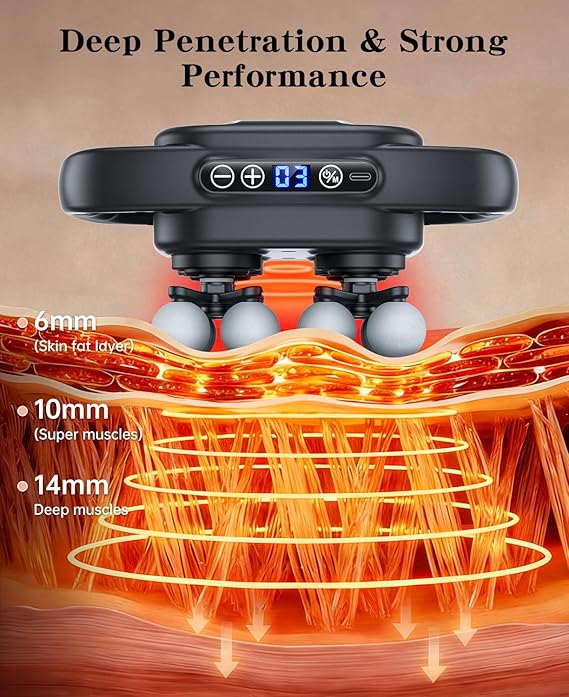 Upgraded 16-Head Massage Gun for Deep Tissue Pain Relief