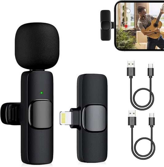 Wireless Microphone For Iphone Ipad, Mini Microphone, Wireless Microphones, Wireless Lavalier Microphone, Clip-on Microphones, Microphone For Iphone V