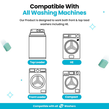 Washing Machine Cleaner Tablets – 24 Pack, Pet Owner Formula